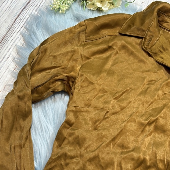 NWT Anthropologie Pilcro Long Sleeve Silky Mini Dress sz 2 - Picture 5 of 13